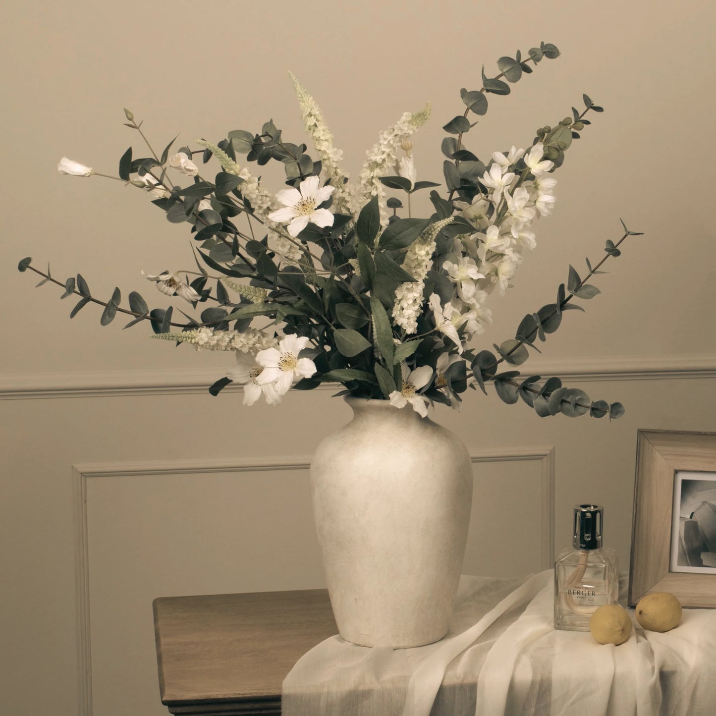 Elina Textured Stoneware Vase – Neutral Styling Accent | Fetch & Cove