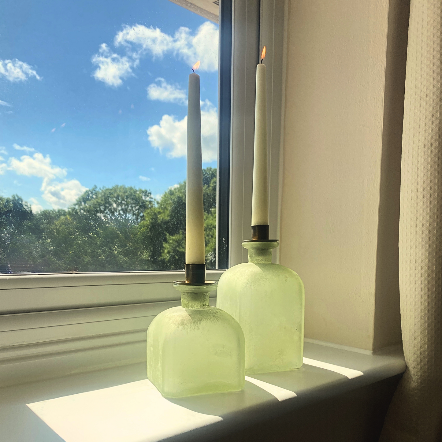 Sage Green Candle Holder