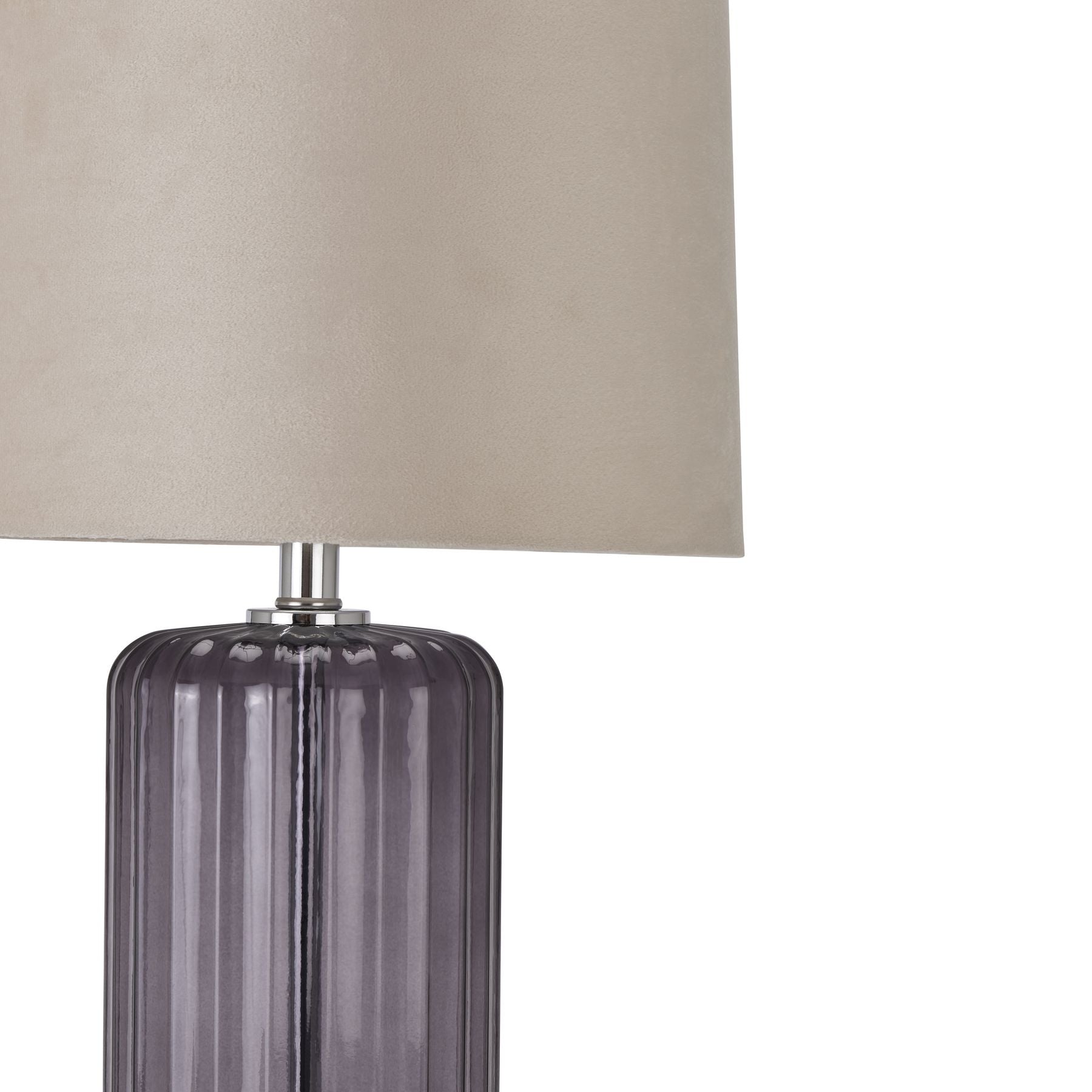 Fiamma Metallic Glass Table Lamp