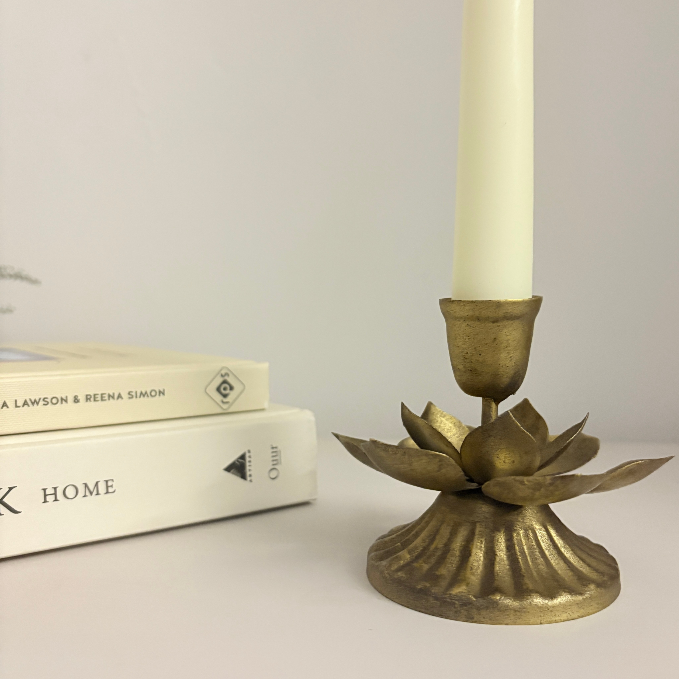 Lotus Metal Candlestick Holder
