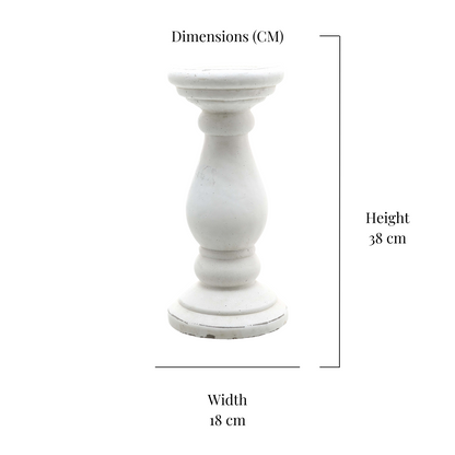 Santorini Large Matte White Candle Holder