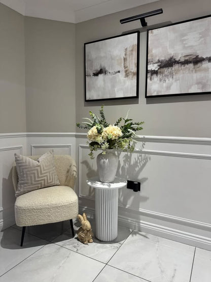 Elina Textured Stoneware Vase – Neutral Styling Accent | Fetch & Cove