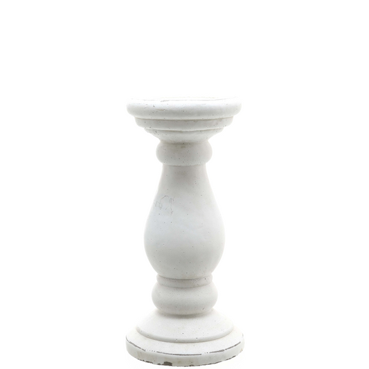 Santorini Small Matte White Candle Holder