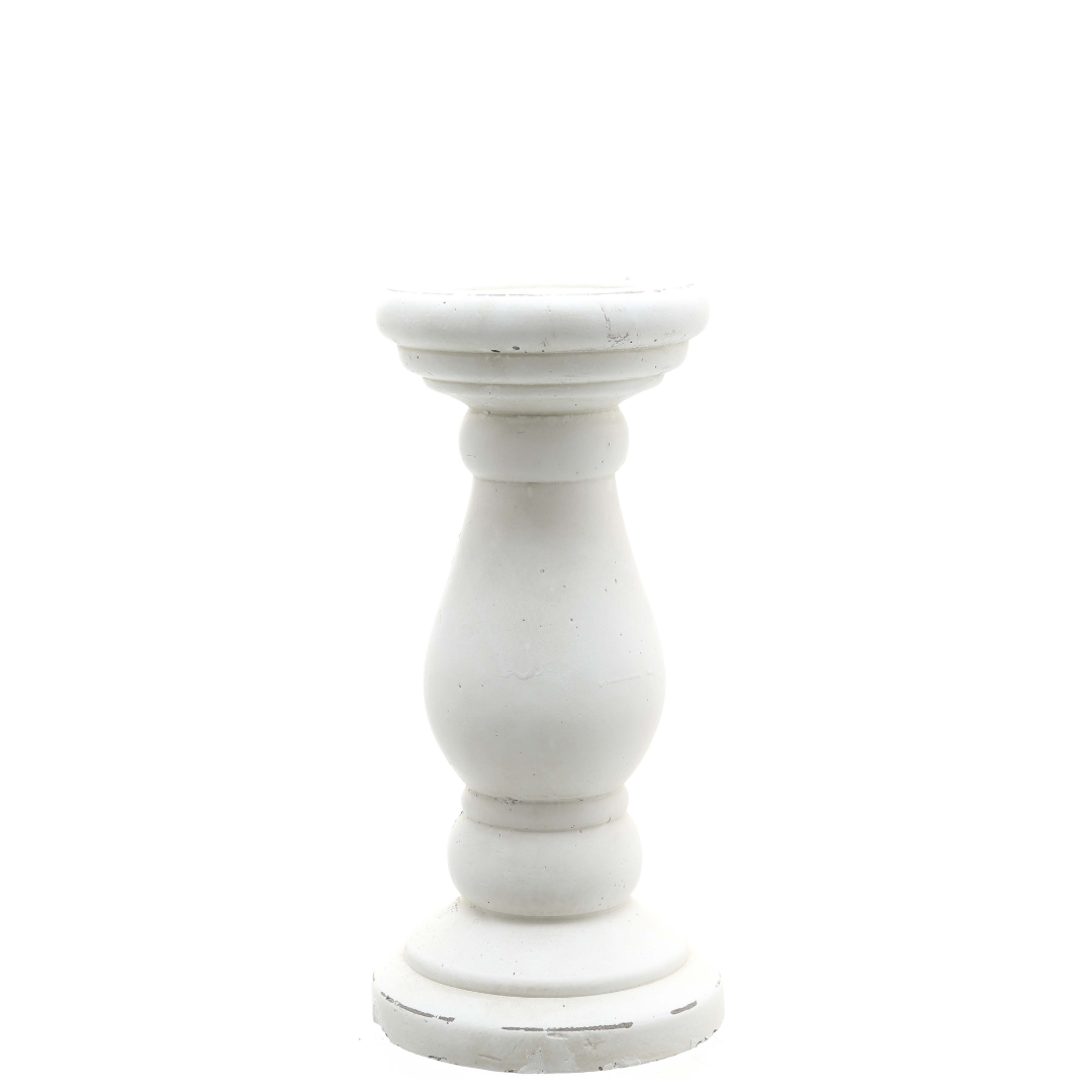 Santorini Medium Matte White Candle Holder