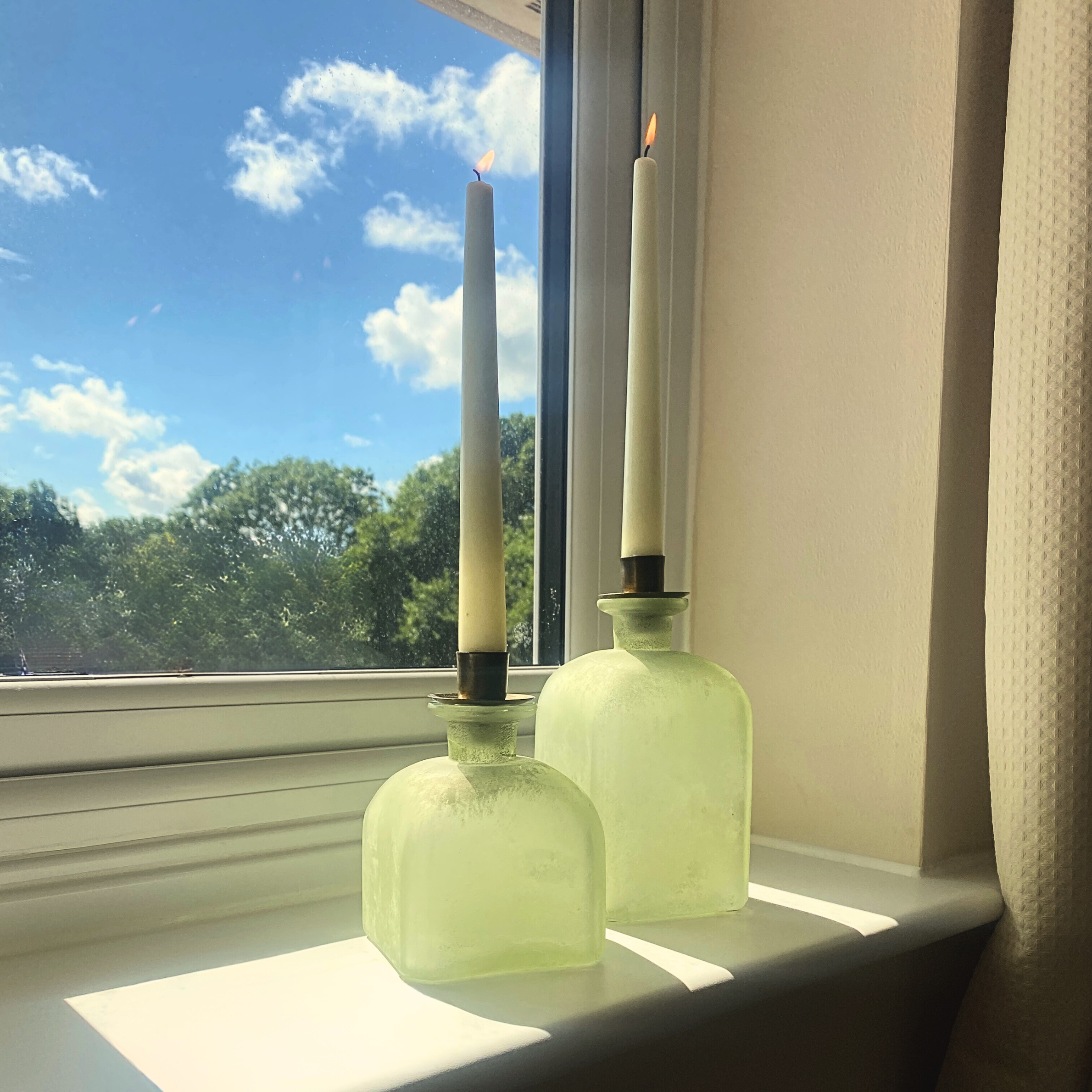 Sage Green Candle Holder