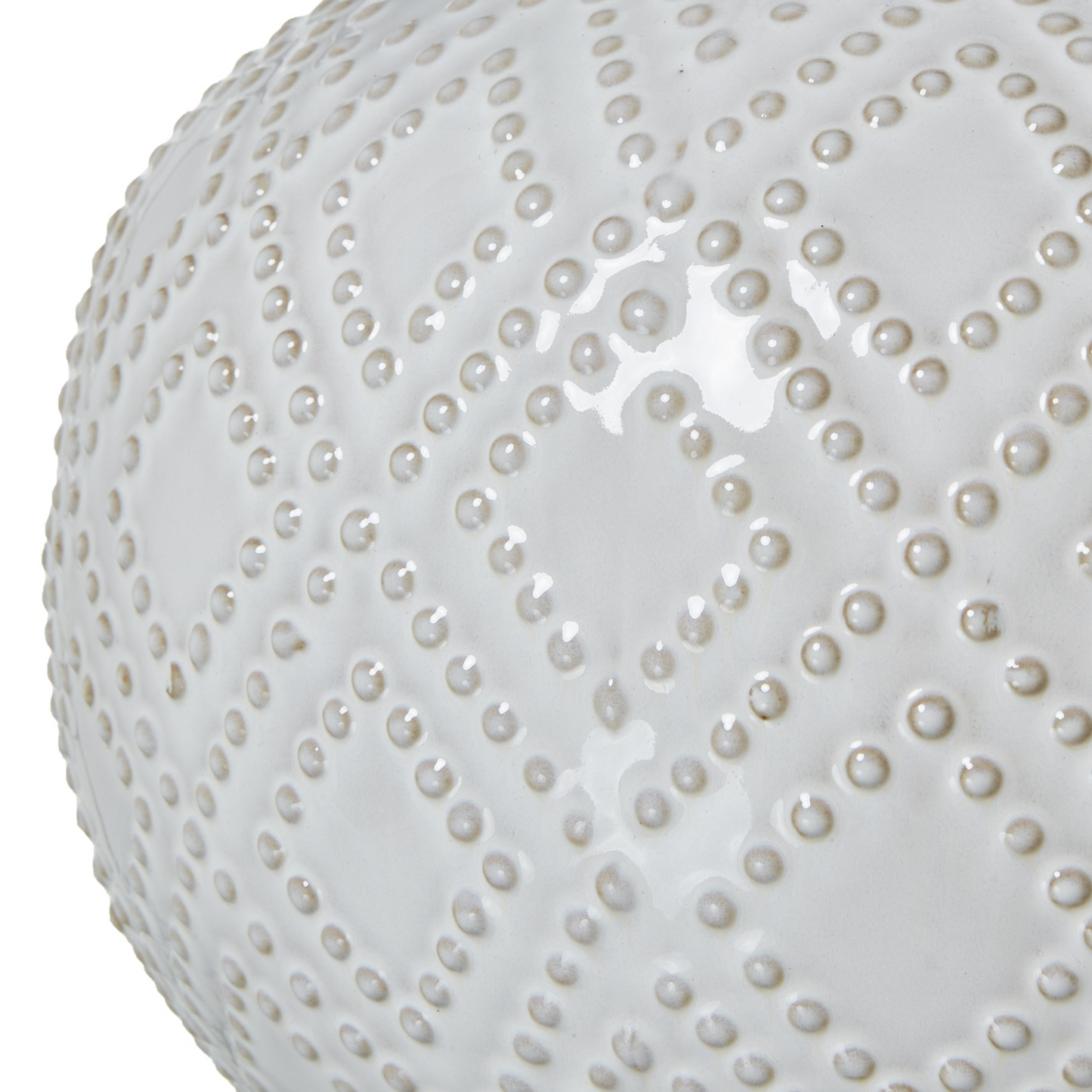 Valencia Beaded White Ceramic Lamp