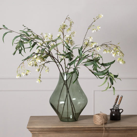 Sage Serenity Glass Vase